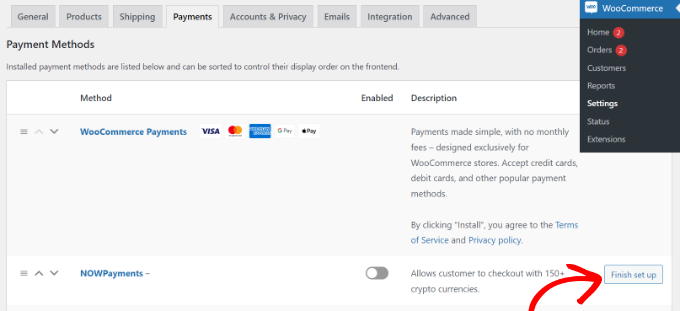 Setting up BitPay in WooCommerce Set up nowpayments in WooCommerce