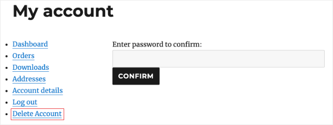 WP Frontend Delete Account Adds a New Tab to the WooCommerce My Account Page WP Frontend Delete Account Adds a New Tab to the WooCommerce My Account Page