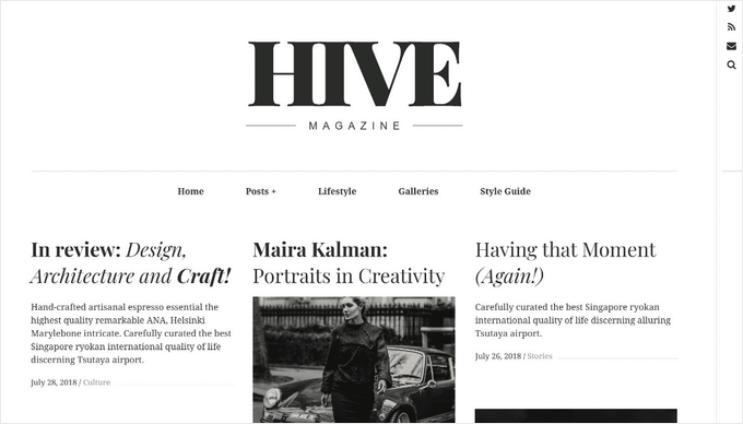Hive WordPress theme