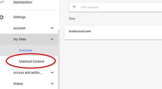 Contenu mis en correspondance dans AdSense