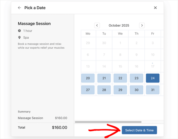 Sugar Calendar booking form example Sugar Calendar booking form example