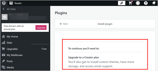 Trying to install a plugin in WordPress.com Trying to install a plugin in WordPress.com