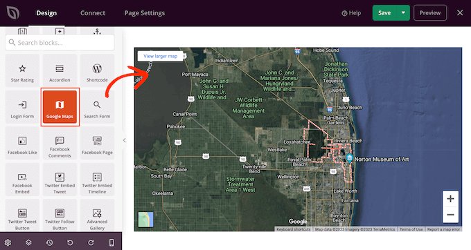 Le bloc Google Maps prêt à l'emploi de SeedProd
