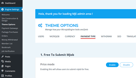 Choose payment model Choose payment model