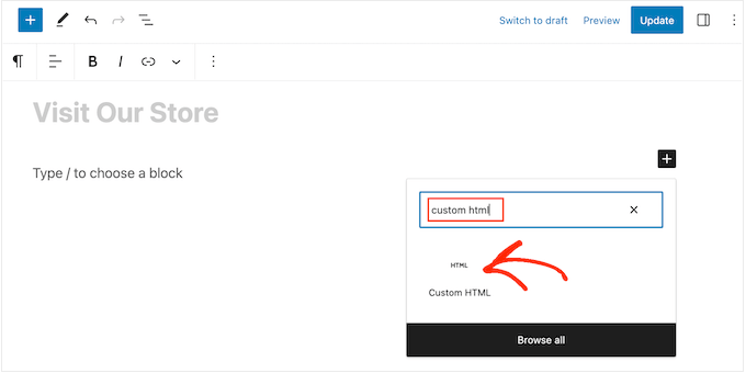 Comment ajouter un bloc HTML personnalisé à WordPress