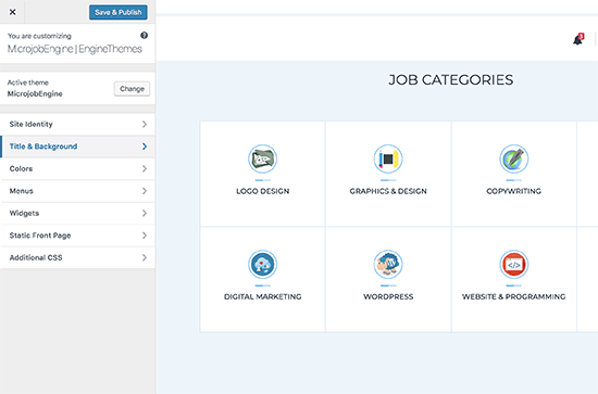 Customizing your theme Customizing your theme