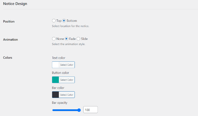 Edit design of notice Edit design of notice