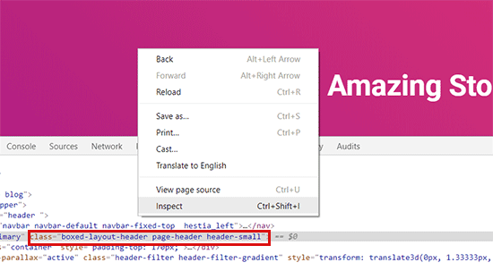 Find CSS class Find CSS class
