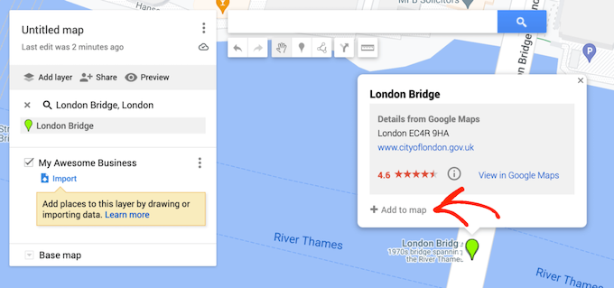 Ajouter des lieux d'intérêt à une carte interactive