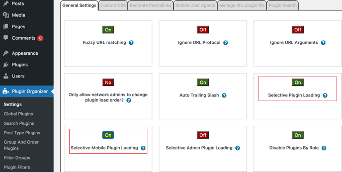 Turn on These Options to Enable Disabling Certain Plugins for Mobile Users