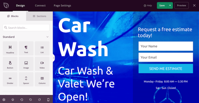Un constructeur de pages par glisser-déposer