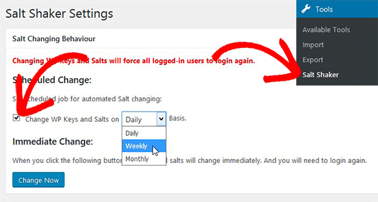 Automated Settings for Salt Keys Automated Settings for Salt Keys