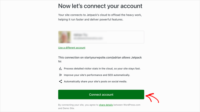 Conecte o Jetpack à sua Conta WordPress.com