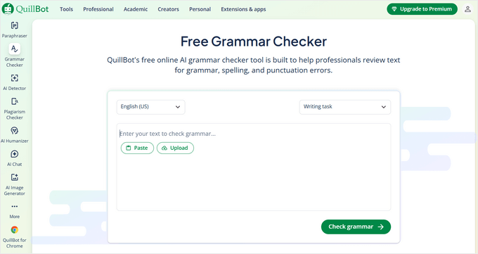 QuillBot grammar checker tool