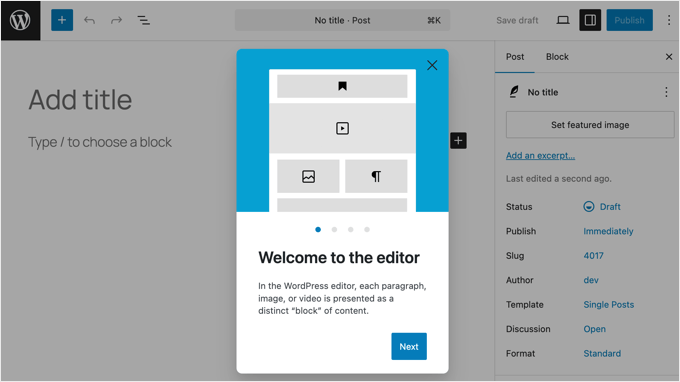Escrevendo um Post no Editor de Blocos Usando o Aplicativo Desktop do WordPress