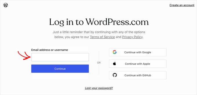 Faça login no WordPress no Aplicativo Desktop do WordPress