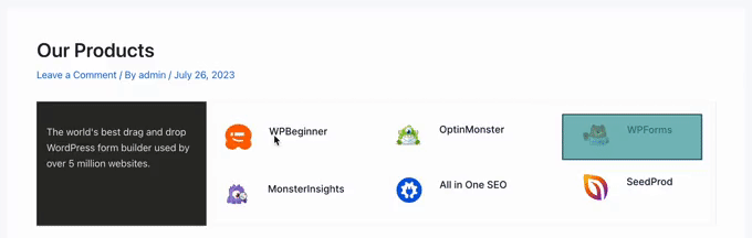 An example of an interactive image in WordPress An example of an interactive image in WordPress