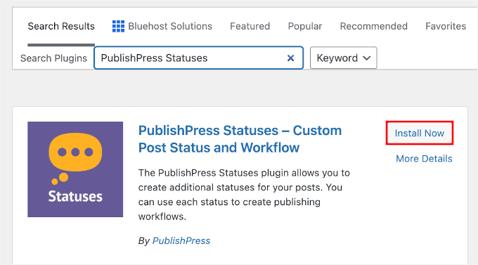 PublishPress Statuses in WordPress installieren PublishPress Statuses in WordPress installieren