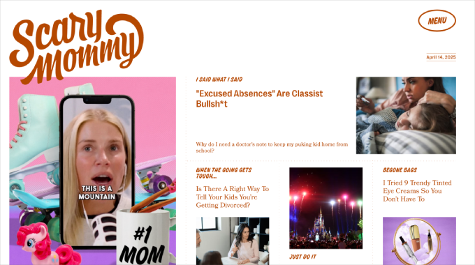 Scary Mommy homepage