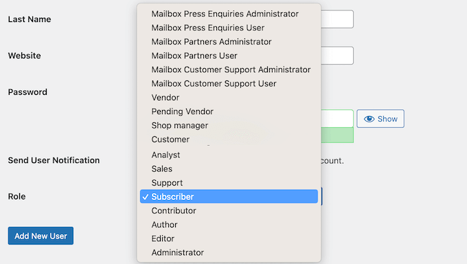 Crear un nuevo rol de usuario en WordPress