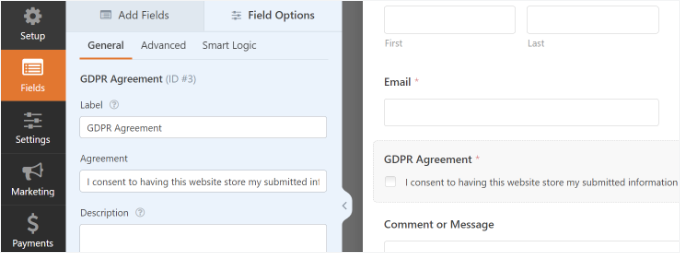 Edit the GDPR agreement Edit the GDPR agreement