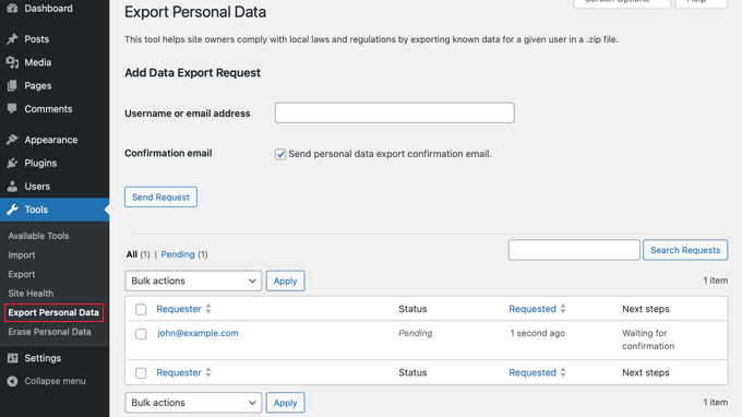 WordPress Data Handling - GDPR WordPress Data Handling - GDPR