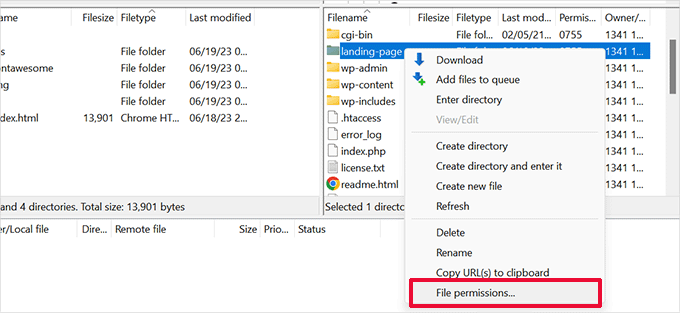Open file permissions Open file permissions