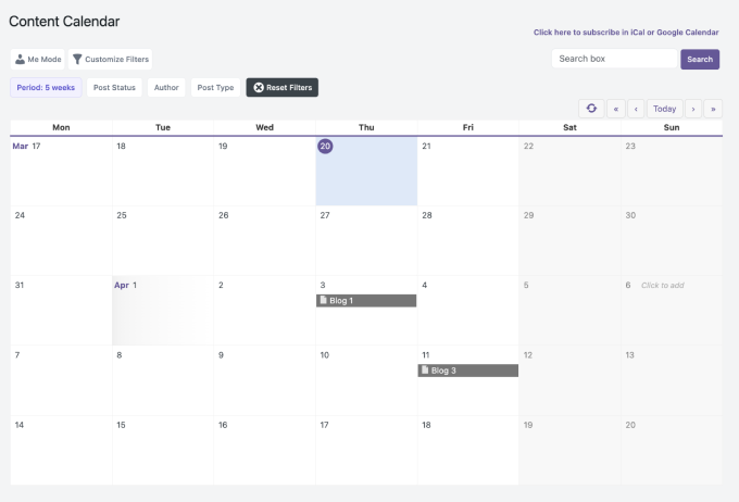 PublishPress editorial calendar