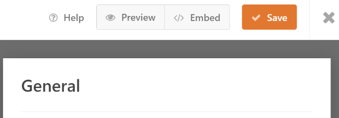 Save and embed your form Save and embed your form