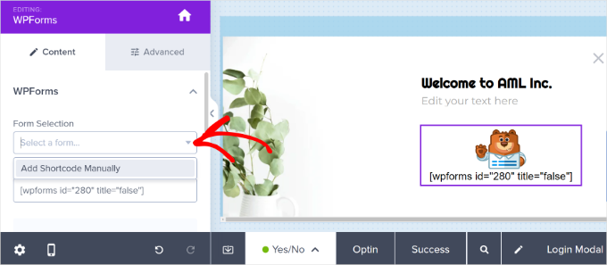 Giriş formunun kısa kodunu girin