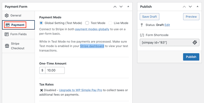 Ställa in ditt Stripe-betalningsläge Ställa in ditt Stripe-betalningsläge