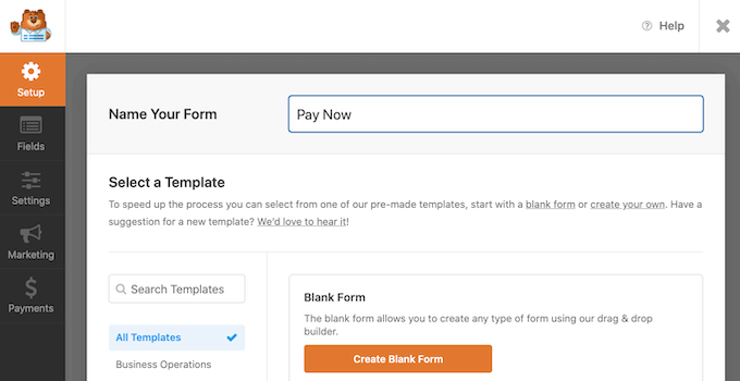 Ge ditt formulär för kreditkortsbetalningar en titel Ge ditt formulär för kreditkortsbetalningar en titel