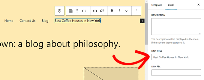 Change link title of the post Change link title of the post