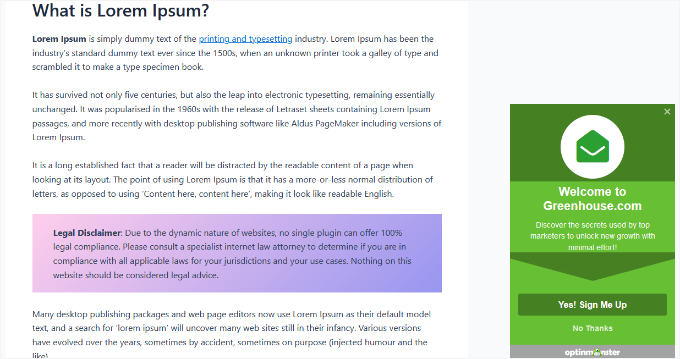 See welcome message popup See welcome message popup