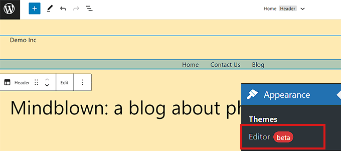 Select the navigation menu in Full site editor Select the navigation menu in Full site editor