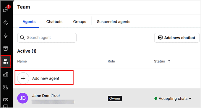 Add a new agent in LiveChat Add a new agent in LiveChat