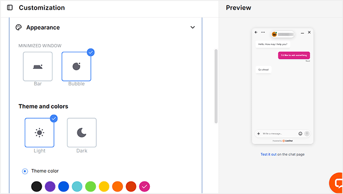 Configure the chat widget's appearance in LiveChat Configure the chat widget's appearance in LiveChat