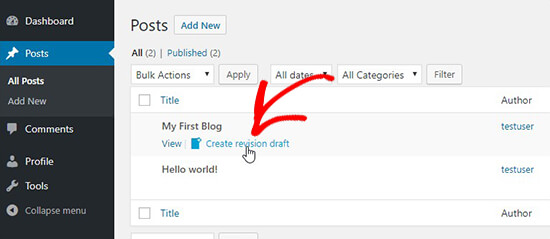 Create revision draft Create revision draft