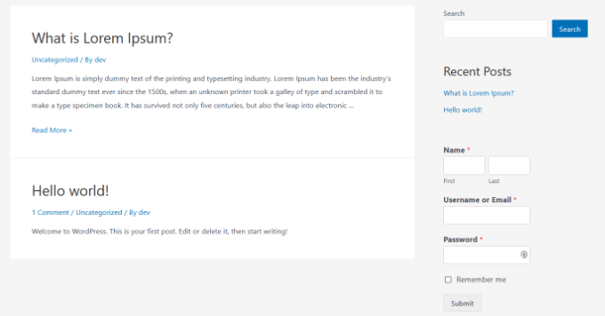 Anteprima del modulo di accesso personalizzato Anteprima del modulo di accesso personalizzato