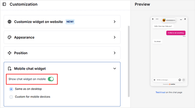 Customize the mobile chat widget in LiveChat Customize the mobile chat widget in LiveChat