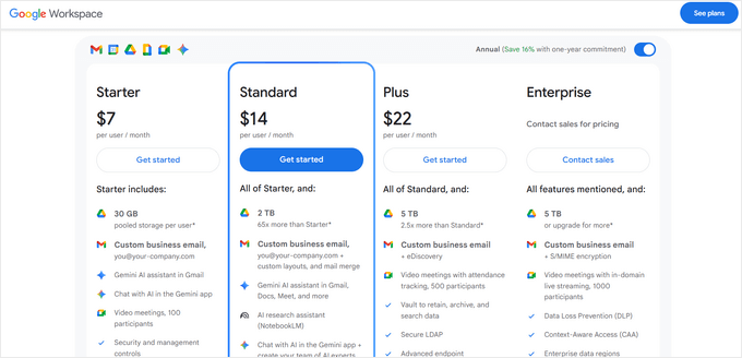 Google Workspace pricing