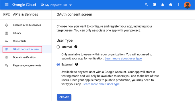 Decidi se i tuoi utenti sono interni o esterni