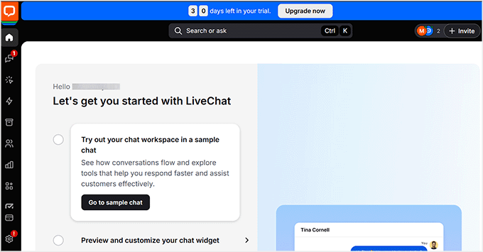 LiveChat dashboard LiveChat dashboard