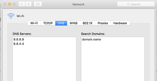 DNS settings on Mac DNS settings on Mac