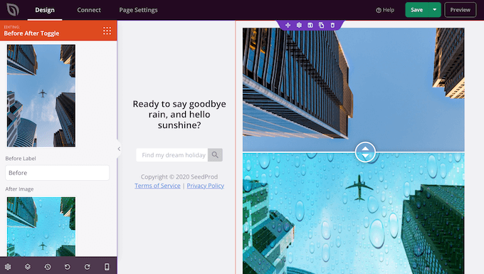 A before and after image created using SeedProd A before and after image created using SeedProd