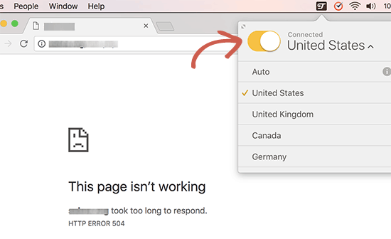 Turn off VPN Turn off VPN