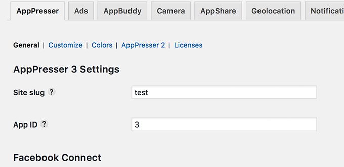 AppPresser dashboard