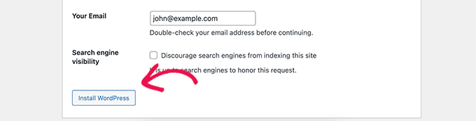 Install WordPress Install WordPress