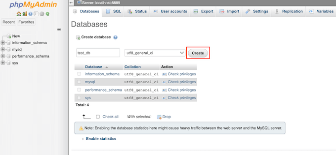 Creating a WordPress database for your local website Creating a WordPress database for your local website