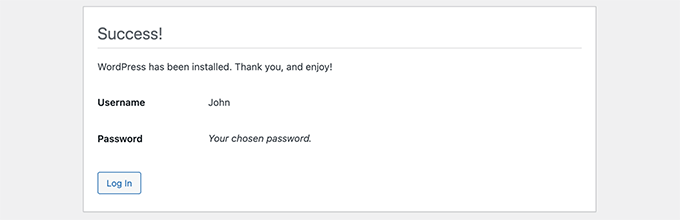 Installation complete Installation complete